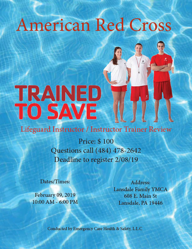 Lifeguard Instructor/ Instructor Trainer Review Lansdale YMCA February